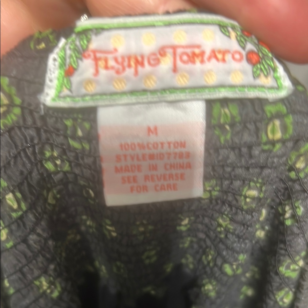 Flying Tomato Green and Gray strapless dress